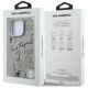 8. Karl Lagerfeld Grained Pattern & Logo MagSafe Case for iPhone 16 Pro Max - Gray