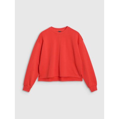 7. Oversized sweatshirt without a hood, unzipped, women's 4F 4FWSS25TSWSF1543-62S