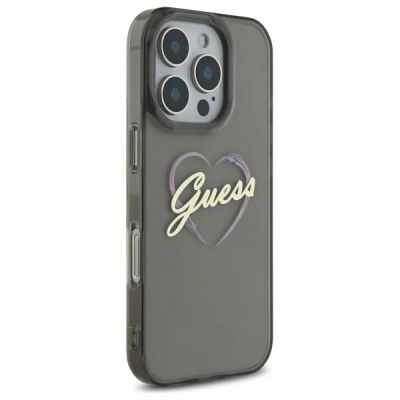 4. Guess IML Heart Case for iPhone 16 Pro - Black