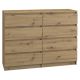 2. M8 MALWA CHEST OF DRAWERS 120CM 8 DRAWERS ARTISAN