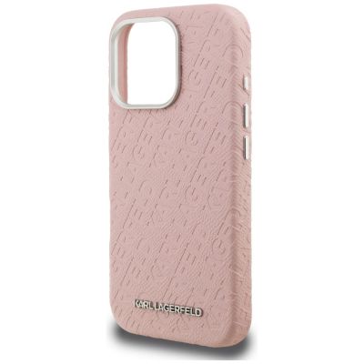 6. Karl Lagerfeld FW Stamped Karl MagSafe Case for iPhone 16 Pro - Pink