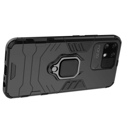 6. Ring Armor tough hybrid case cover + magnetic holder Realme Narzo 50A black