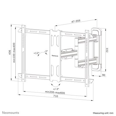 17. Neomounts WL40S-850BL16 TV mount 177.8 cm (70") Black