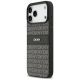 2. DKNY Repeat Texture Pattern with Tonal Stripe Case for iPhone 17 Pro Max - Black