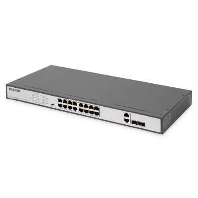 5. Fast Ethernet PoE Switch with 16 PoE ports + 2 Combo, 250W PoE budget