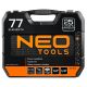 4. Neo Socket wrenches 1/4" 1/2" set 77 pcs CrV 08-915