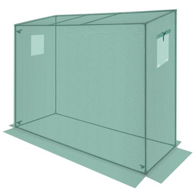 19. GREENHOUSE FOR TOMATOES AND CUCUMBERS 200x77x168-150CM PE GREEN