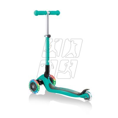 21. 3-wheel scooter Globber Foldable Lights Emerald Green Jr 437-107