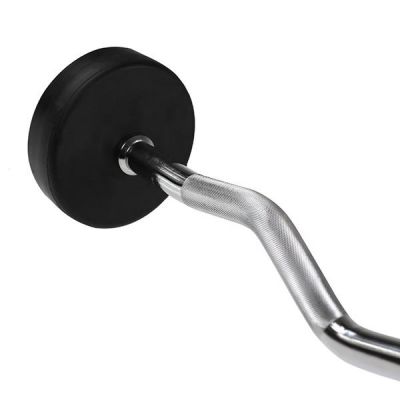 9. Rubberized GSL-40 40 KG HMS Fixed Barbell/Curl Bar