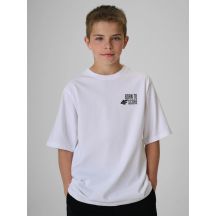 Boy's loose T-shirt with print 4F 4FJRSS26TTSHM4277-10S
