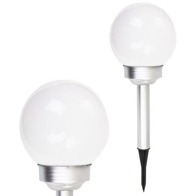 SOLAR LAMP MILK GLOBE 15x44CM