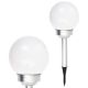 SOLAR LAMP MILK GLOBE 15x44CM