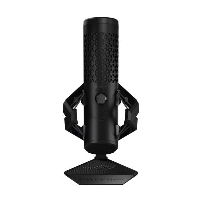 5. ASUS ROG Carnyx USB Gaming Microphone (25mm condenser capsule, 192kHz/24-bit, cardioid, high-pass filter, built-in pop filter, metal shock mount, one-touch mute, USB, Aura Sync RGB) - Black