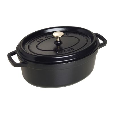 STAUB Oval Cast Iron Pot 4.2l Black
