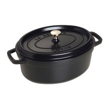 STAUB Oval Cast Iron Pot 4.2l Black