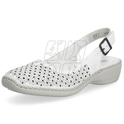5. Comfortable leather sandals Rieker W RKR665 white