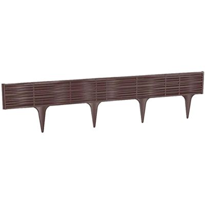3. GARDEN PALISADE LAWN EDGE BORDER WICKER 390CM BROWN