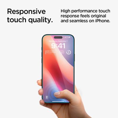 13. Spigen Glas.tR EzFit Privacy Tempered Glass for iPhone 15/16 with Adapter (2 pcs.)