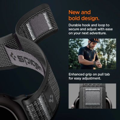 8. Spigen Athlex Air 2 Strap for Apple Watch 44/45/46/49mm - Black and Gray