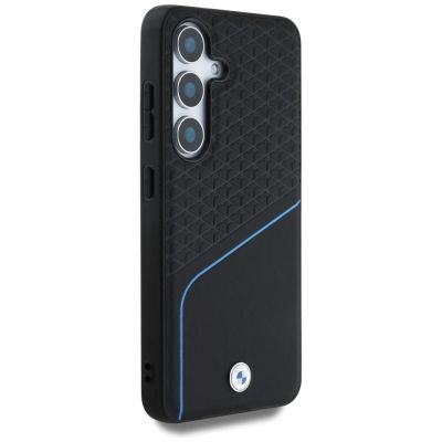 4. BMW Leather Textured and Smooth MagSafe Case for Samsung Galaxy S25 - Black