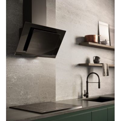 4. MAAN Vertical Eco Duo Glass hood, black glass front, 60 cm wide.
