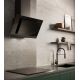 4. MAAN Vertical Eco Duo Glass hood, black glass front, 60 cm wide.