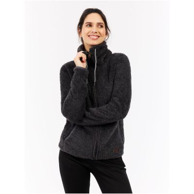 3. Women's zip-up fleece jacket Protest RIRI, grey