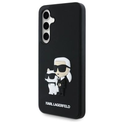 2. Karl Lagerfeld 3D Rubber Karl&Choupette Case for Samsung Galaxy S24 FE - Black