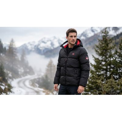 7. Men’s parka Geographical Norway ANCELO BLACK DB MEN 001 (WY4478H/GN-BLACK)