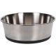 4. DOG AND CAT BOWL STAINLESS STEEL 20X7CM RUBBER BASE DOGS COLLECTION