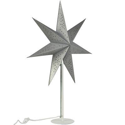 6. DECORATIVE STAR WITH LED ILLUMINATION, H: 65 CM, SILVER