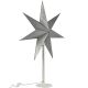 6. DECORATIVE STAR WITH LED ILLUMINATION, H: 65 CM, SILVER