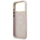 7. Guess 4G Strass Logo & Big Strap Metal Buttons MagSafe Case for iPhone 17 Pro Max - Pink