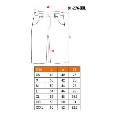 PREMIUM Shorts, 62% cotton, 35% polyester, 3% elastane, size XXL