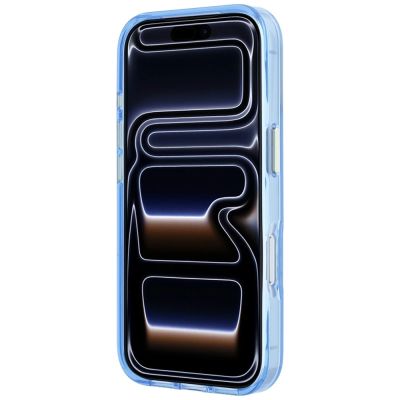 5. Guess IML 4G Script Metal Case for iPhone 17 Pro / 18 Pro - Light Blue