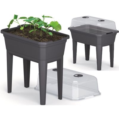 13. STANDING GREENHOUSE SEEDBED RESPANA SET ECOLINE 59.6x36.8x75.3CM ANTHRACITE