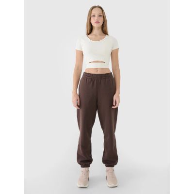 4. Women's crop top plain t-shirt 4F 4FRSS25TTSHF2695-11S