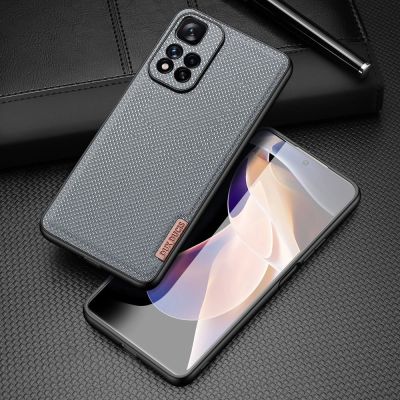 2. Dux Ducis Fino case nylon covered cover Xiaomi Redmi Note 11 Pro+ 5G (China) / 11 Pro 5G (China) / Mi11i HyperCharge / Poco X4 NFC 5G blue