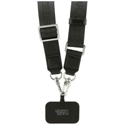 9. Karl Lagerfeld Big Strap Karl Metal Logo MagSafe Case for iPhone 17 Pro - Black