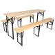 9. PICNIC BAR SET WOODEN TABLE AND 2 BENCHES