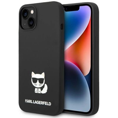 Karl Lagerfeld Silicone Choupette Body Case for iPhone 13 / 14 / 15 - Black
