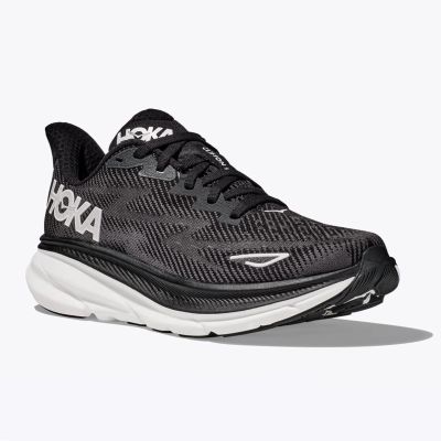 5. HOKA Clifton 9 Women's Running Shoes Black/White (1127896-BWHT)