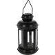 2. TEA LIGHT LANTERN CANDLE HOLDER 20CM BLACK