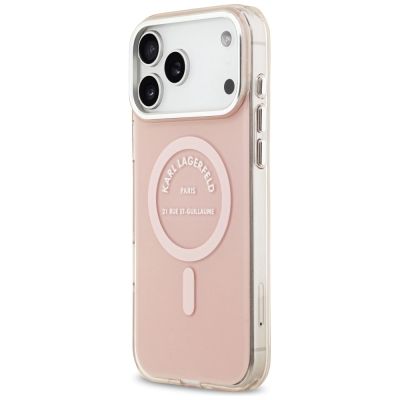 2. Karl Lagerfeld IML Karl RSG Logo MagSafe Case for iPhone 17 Pro Max - Pink