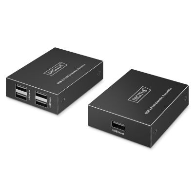 5. Extension cable (extender) via twisted pair cat.6 USB 2.0 up to 150m, 4x USB-A up to 480 Mbps, 1x RJ45 (Gigabit Ethernet) - set (receiver/transmitter)