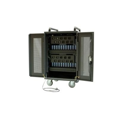 9. Avtek International Avtek Charging Cart 20 Portable Device Management Cabinet Black