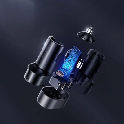 9. Joyroom fast car charger 5x USB 6.2 A with extension cable black (JR-CL03)