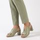 5. Women's sandals with a bow, olive green, Jezzi RMR25112-3