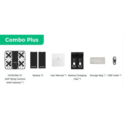 6. HoverAir X1 Drone - Combo Plus Retail - Black