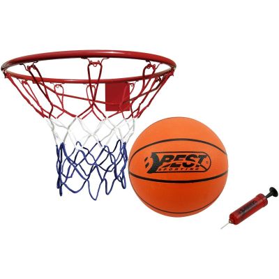 9. BASKETBALL RING 45CM WITH BALL AND PUMP BEST SPORTING